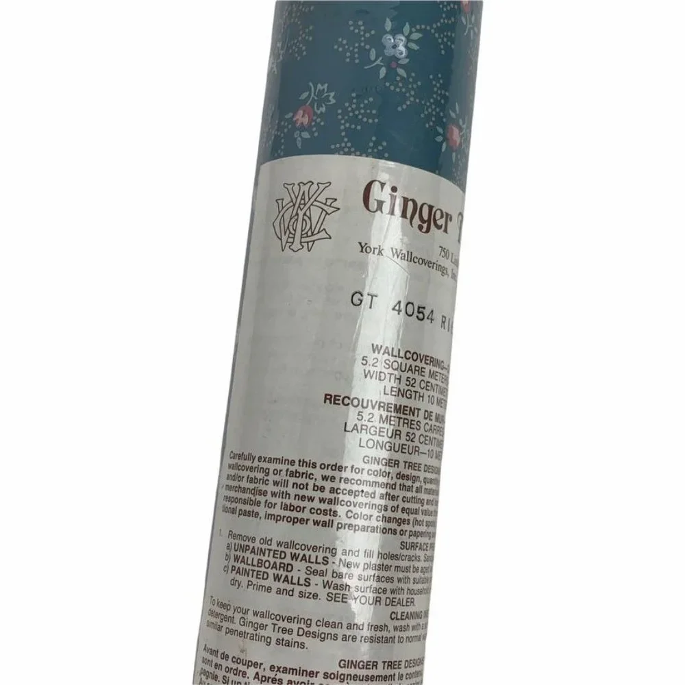Vintage Wallpaper Roll Ginger Tree Designs‎ Floral